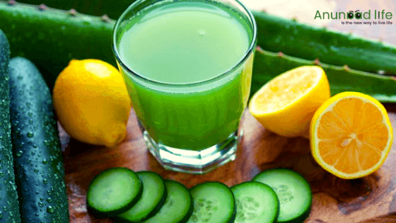 Cucumber with lemon juice